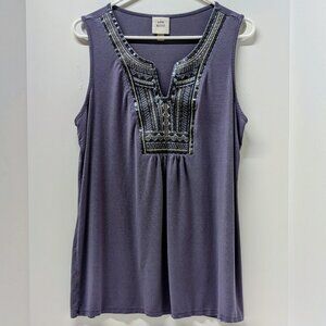 Knox Rose Embellished Tunic Tank Top in Lavender